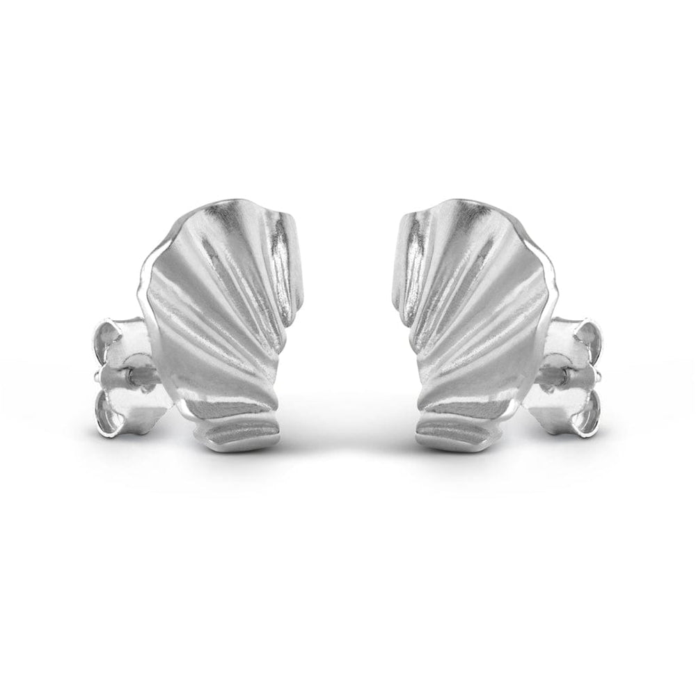 Enamel TILBEHØR Earring, Mini Wave 12x10mm Silver