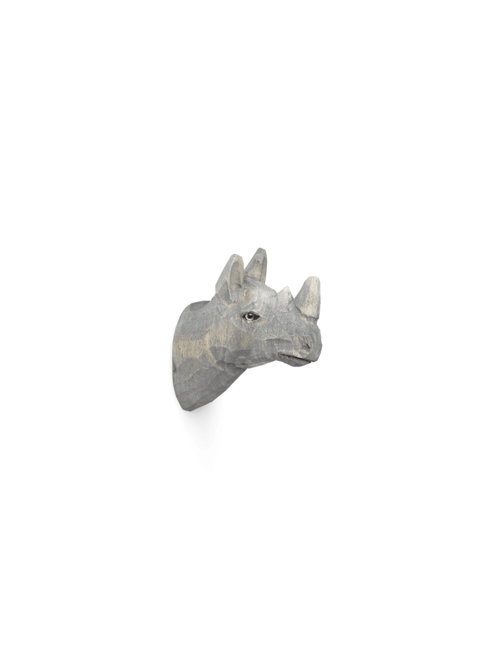 Ferm Living INTERIØR Animal Hand Carved Hook Rhino