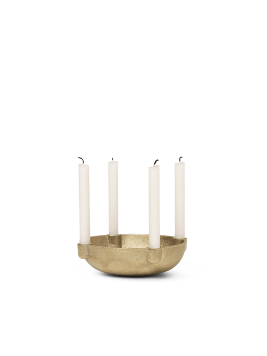 Ferm Living INTERIØR Bowl Candle Holder Brass Small