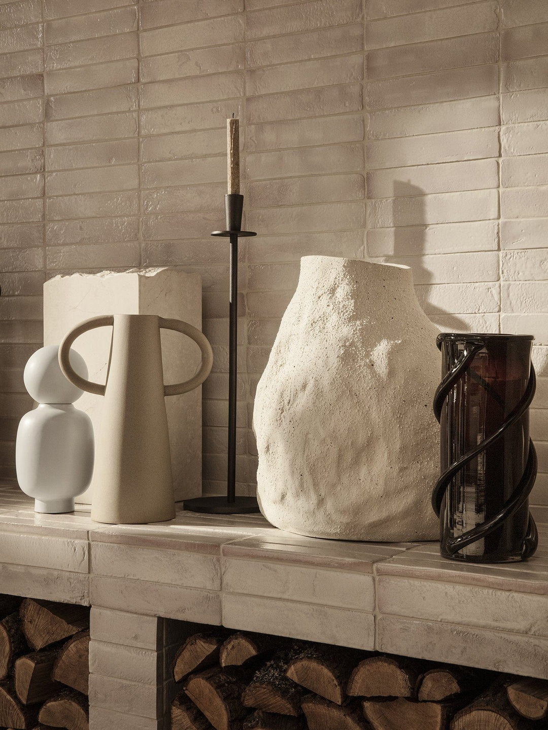 Ferm Living INTERIØR Vulca  Vase Large Off-white Stone