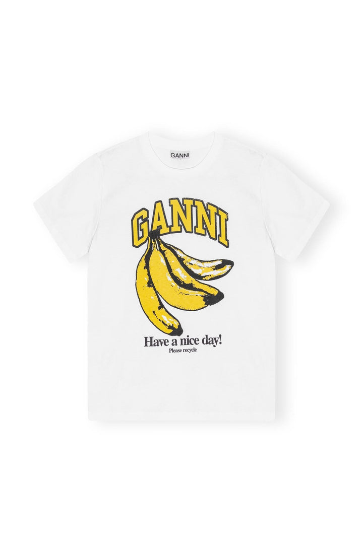GANNI KLÆR T-skjorte Banana Relaxed