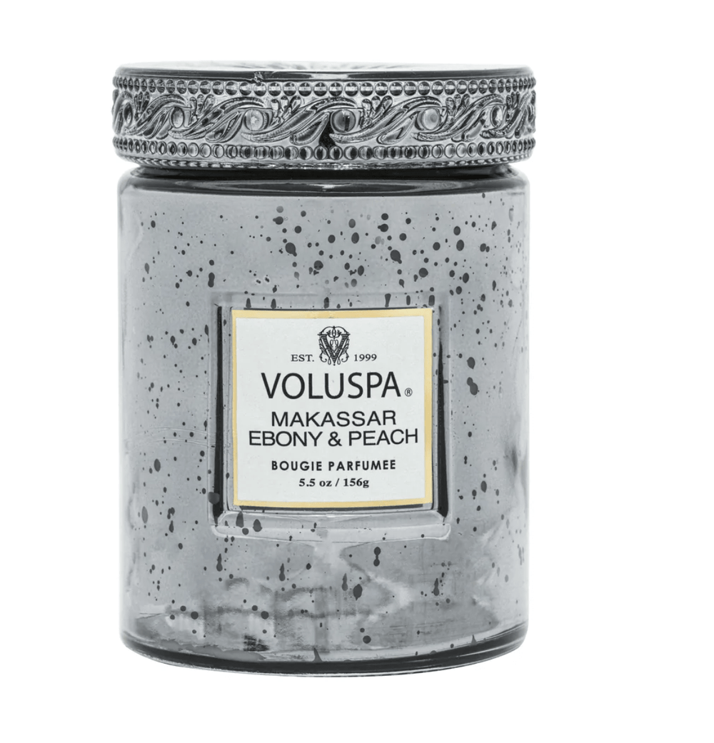 Voluspa INTERIØR Small Jar Candle 50t Makassar Ebony & Peach